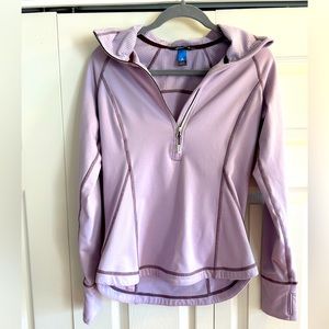 Eddie Bauer First Ascent Sweatshirt Women's Small Purple Long Sleeve Quarter Zip